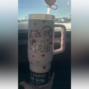 Bucee’s 2026 Valentine’s Tumbler Yukon Outfitters Pink Tumblerwith Straw